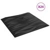 vidaXL Pannelli da parete 24 pcs Pietra Nera 50 x 50 cm Schiuma XPS