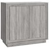 vidaXL Credenza Grigio Sonoma 80x34x75 cm in Legno Multistrato