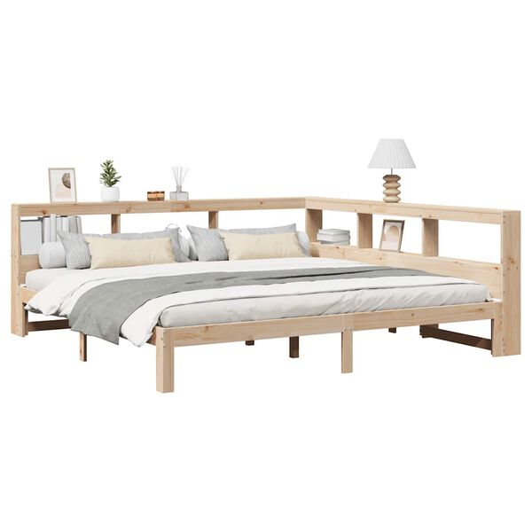 vidaXL Letto Libreria senza Materasso 180x200 cm in Legno di Pino