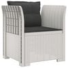 vidaXL Poltrona a 1 Posto con Cuscini Aspetto Rattan PP Bianco