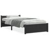 vidaXL Giroletto Nero in Legno Massello 90x200 cm