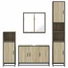 vidaXL Set Mobili da Bagno 4 pz Rovere Sonoma in Legno Multistrato