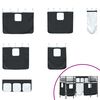 vidaXL Struttura del Letto Loft per Bambini con Tendine Nero