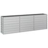 vidaXL Letto Rialzato Giardino 240x40x77 cm in Acciaio Zincato Argento