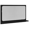 vidaXL Mensola Specchio Rovere Nero 60 x 10,5 x 37 cm
