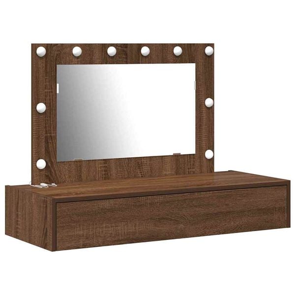 vidaXL Tavolo da Trucco Marrone 100 x 40 x 70 cm Legno multistrato