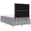 vidaXL Letto a molle con materasso Grigio chiaro 120 x 200 cm Tessuto