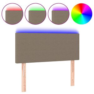 vidaXL Testiera a LED Tortora 80x5x78/88 cm in Tessuto