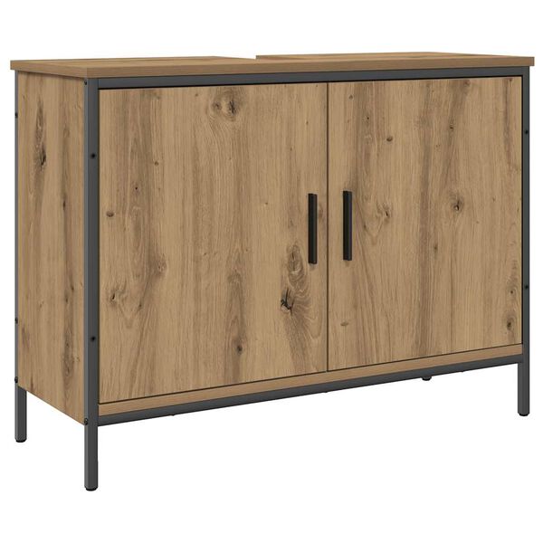 vidaXL Mobile Sottolavabo Rovere 80x30x60 cm Legno Multistrato