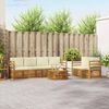 vidaXL Set divani 7 pcs Naturale e Crema Legno di Acacia Massello