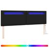 vidaXL Testiera LED Nero 180 cm Pelle Sintetica