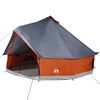 vidaXL Tenda Familiare Tipi 12 Persone Grigia e Arancione Impermeabile