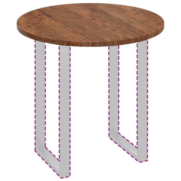 vidaXL Piano del tavolo Marrone Chiaro &Oslash; 80 x 2,5 cm