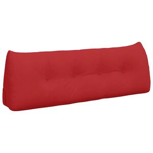vidaXL Cuscino per Schiena Rosso 140 x 24 x 50 cm Tessuto