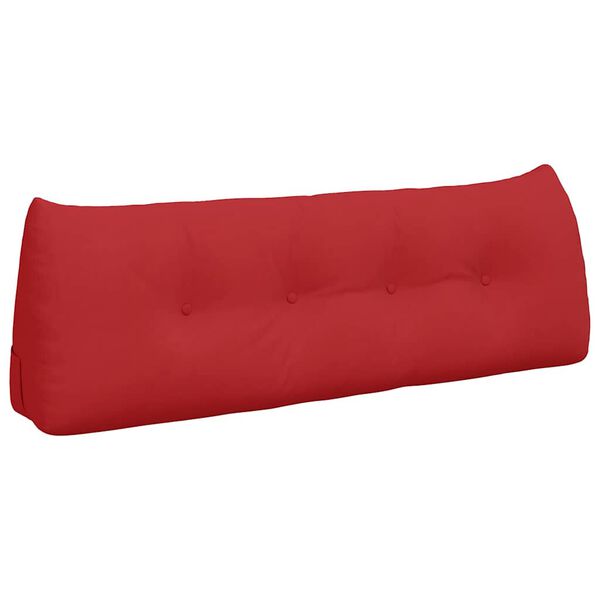 vidaXL Cuscino per Schiena Rosso 140 x 24 x 50 cm Tessuto