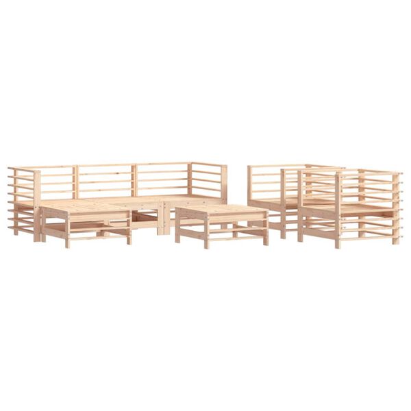 vidaXL Set Salotto da Giardino 7 pz in Legno Massello di Pino