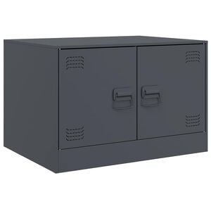 vidaXL Tavolino da Salotto Antracite 67x50x44 cm in Acciaio