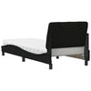 vidaXL Letto con Materasso Nero 90x190 cm in Tessuto