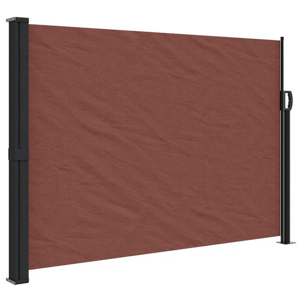 vidaXL Tenda da Sole Laterale Retrattile Marrone 140x500 cm