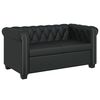 vidaXL Divano Chesterfield a 2 Posti in Finta Pelle Nero