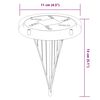 vidaXL Luci Solari da Terra con Picchetti da Esterno 12pz Bianco Caldo