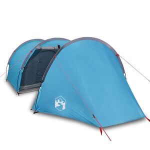 vidaXL Tenda da Campeggio a Tunnel per 4 Persone Blu Impermeabile