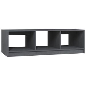vidaXL Tavolino da Salotto Grigio 110x50x34 cm Legno Massello di Pino