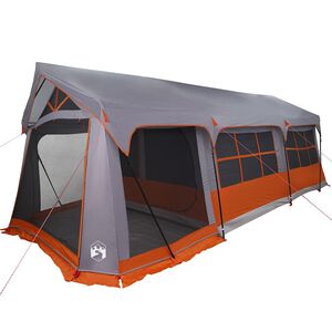 vidaXL Tenda Familiare con tetto Grigio e arancione 620 x 322 x 240 cm