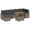 vidaXL Set Divano da Giardino 8 pz Grigio polyrattan