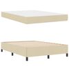 vidaXL Letto a molle con materasso Crema 140 x 190 cm Tessuto