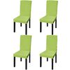 vidaXL Set 4 pz Fodera elastica per sedie verde