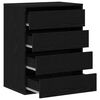 vidaXL Mobile con Cassetti Nero 60 x 41 x 76 cm Legno multistrato