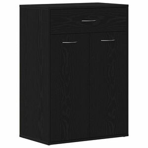 vidaXL Scarpiera 60 x 35 x 84 cm Legno ingegnerizzato Rovere Nero