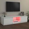 vidaXL Mobile Porta TV con Luci LED Bianco 140x40x36 cm