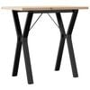 vidaXL Tavolo da Pranzo Telaio a Y 80x50x75,5 cm Legno Pino e Acciaio