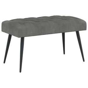 vidaXL Panchina con bottoni imbottiti Grigio Scuro 80 x 40 x 46 cm