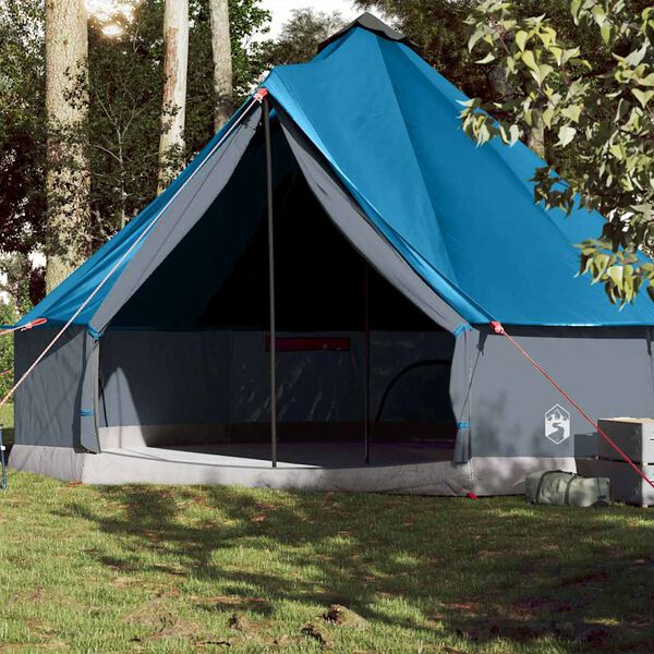 vidaXL Tenda Familiare Tipi per 10 Persone Blu Impermeabile