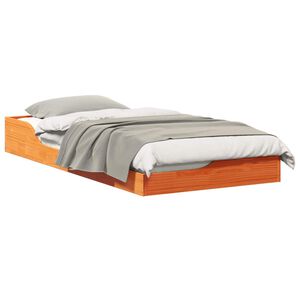 vidaXL Struttura del letto Marrone cerato 90 x 190 cm Pino massello