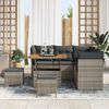 vidaXL Set Divano da Giardino 8 pcs Grigio polyrattan