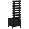 vidaXL Fioriera Giardino con Rastrelliera Nera 39x39,5x114cm Pino