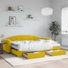vidaXL Divano Letto Estraibile con Cassetti Giallo 80x200cm in Velluto