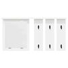 vidaXL Appendiabiti a muro Bianco 85 x 10 x 45 cm Legno multistrato