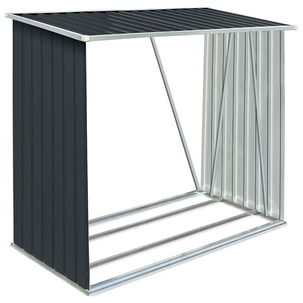 vidaXL Capannone da Giardino in Acciaio Zincato 163x83x154cm Antracite