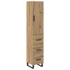 vidaXL Credenza con cassetto Rovere artigianale 34,5 x 34 x 180 cm