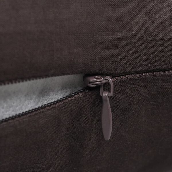 vidaXL Fodere per Cuscini 4 pz Marroni in Cotone 40 x 40 cm