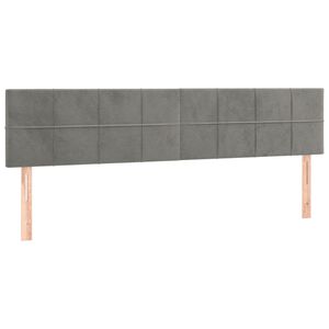 vidaXL Testiera Grigio Chiaro 180x5x78/88 cm in Velluto