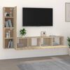 vidaXL Set di Mobili Porta TV 4 pz Rovere Sonoma in Legno Multistrato