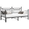 vidaXL Struttura per letto di giorno Nero 100 x 190 cm Acciaio