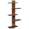 vidaXL Mensola a muro flottante Legno antico 48,5 x 15 x 101 cm