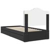 vidaXL Letto con Contenitore Nero 100 x 200 cm Legno multistrato